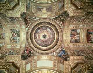 La Visione del Paradiso, affreschi sul soffitto e cupola di Sant